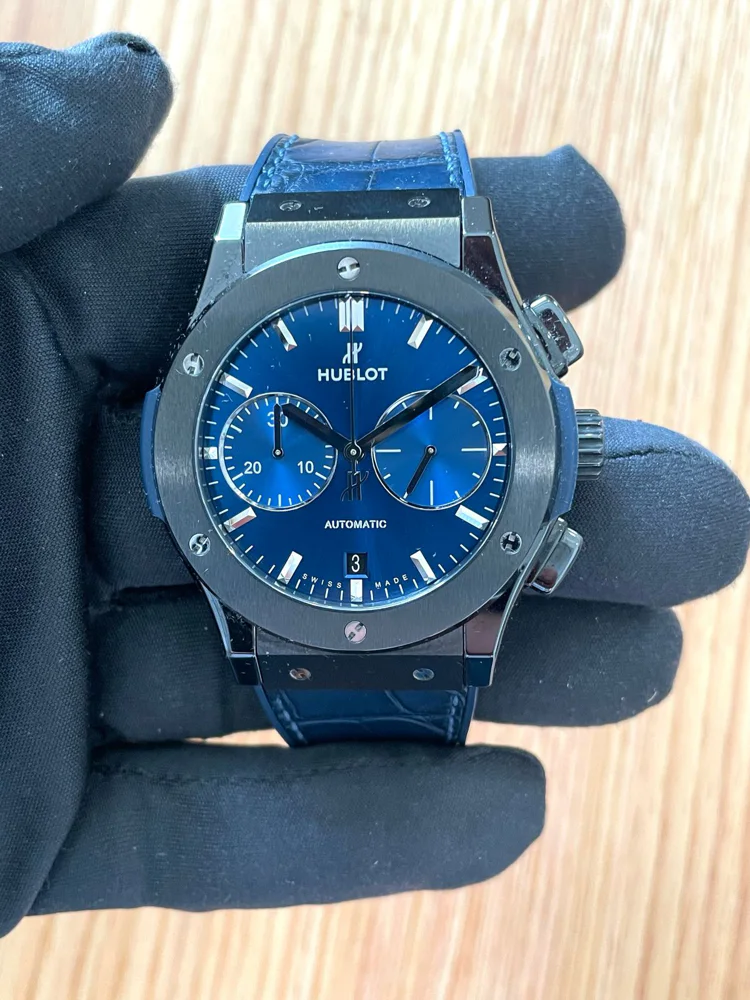 Blue Chronograph 521.CH.7170.LR Box & Papers